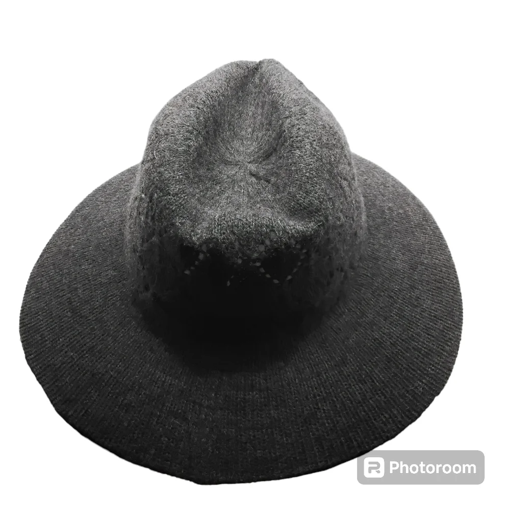 Gray Wool Blend Hat